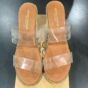 Andre Assous clear wedge